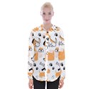 Seamless Pattern Of Cute Dog Puppy Cartoon Funny And Happy Womens Long Sleeve Shirt View1