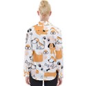 Seamless Pattern Of Cute Dog Puppy Cartoon Funny And Happy Womens Long Sleeve Shirt View2