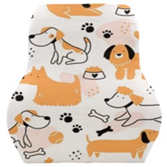 Seamless Pattern Of Cute Dog Puppy Cartoon Funny And Happy Car Seat Back Cushion  by Wav3s