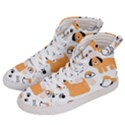 Seamless Pattern Of Cute Dog Puppy Cartoon Funny And Happy Men s Hi-Top Skate Sneakers View2