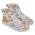 Seamless Pattern Of Cute Dog Puppy Cartoon Funny And Happy Women s Hi-Top Skate Sneakers View3