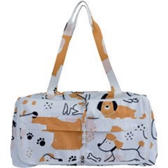 Seamless Pattern Of Cute Dog Puppy Cartoon Funny And Happy Multi Function Bag by Wav3s