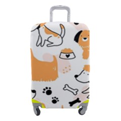 Seamless Pattern Of Cute Dog Puppy Cartoon Funny And Happy Luggage Cover (small) by Wav3s