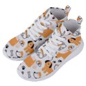 Seamless Pattern Of Cute Dog Puppy Cartoon Funny And Happy Women s Lightweight High Top Sneakers View2