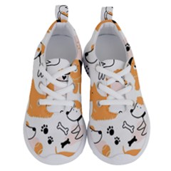 Seamless Pattern Of Cute Dog Puppy Cartoon Funny And Happy Running Shoes by Wav3s