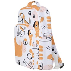 Seamless Pattern Of Cute Dog Puppy Cartoon Funny And Happy Double Compartment Backpack by Wav3s