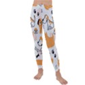 Seamless Pattern Of Cute Dog Puppy Cartoon Funny And Happy Kids  Lightweight Velour Leggings View1