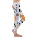 Seamless Pattern Of Cute Dog Puppy Cartoon Funny And Happy Kids  Lightweight Velour Leggings View3