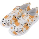 Seamless Pattern Of Cute Dog Puppy Cartoon Funny And Happy Men s Velcro Strap Shoes View2