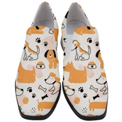 Seamless Pattern Of Cute Dog Puppy Cartoon Funny And Happy Women Slip On Heel Loafers by Wav3s