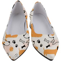 Seamless Pattern Of Cute Dog Puppy Cartoon Funny And Happy Women s Block Heels  by Wav3s