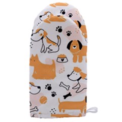 Seamless Pattern Of Cute Dog Puppy Cartoon Funny And Happy Microwave Oven Glove by Wav3s