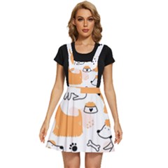 Seamless Pattern Of Cute Dog Puppy Cartoon Funny And Happy Apron Dress by Wav3s