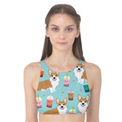 Welsh Corgi Boba Tea Bubble Cute Kawaii Dog Breed Tank Bikini Top by Wav3s