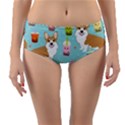 Welsh Corgi Boba Tea Bubble Cute Kawaii Dog Breed Reversible Mid-Waist Bikini Bottoms View3