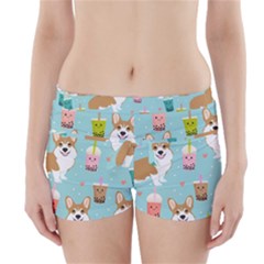 Welsh Corgi Boba Tea Bubble Cute Kawaii Dog Breed Boyleg Bikini Wrap Bottoms by Wav3s