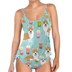 Welsh Corgi Boba Tea Bubble Cute Kawaii Dog Breed Tankini Set by Wav3s