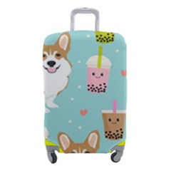 Welsh Corgi Boba Tea Bubble Cute Kawaii Dog Breed Luggage Cover (small) by Wav3s