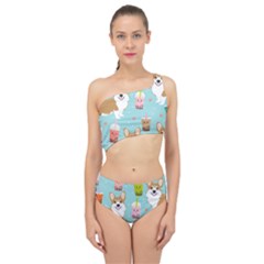 Welsh Corgi Boba Tea Bubble Cute Kawaii Dog Breed Spliced Up Two Piece Swimsuit by Wav3s