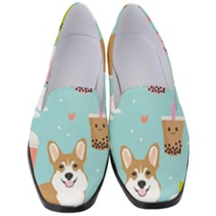 Welsh Corgi Boba Tea Bubble Cute Kawaii Dog Breed Women s Classic Loafer Heels by Wav3s