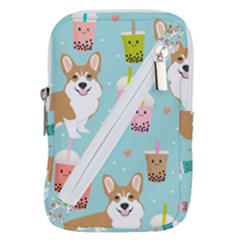 Welsh Corgi Boba Tea Bubble Cute Kawaii Dog Breed Belt Pouch Bag (small) by Wav3s