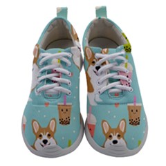 Welsh Corgi Boba Tea Bubble Cute Kawaii Dog Breed Women Athletic Shoes by Wav3s