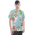 Welsh Corgi Boba Tea Bubble Cute Kawaii Dog Breed Men s Polo Tee View1