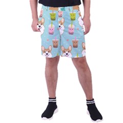 Welsh Corgi Boba Tea Bubble Cute Kawaii Dog Breed Men s Pocket Shorts by Wav3s