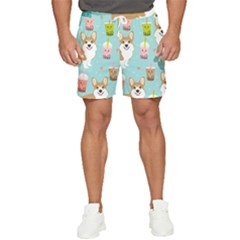 Welsh Corgi Boba Tea Bubble Cute Kawaii Dog Breed Men s Runner Shorts by Wav3s