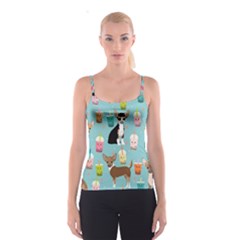 Chihuahua Bubble Kawaii Boba Tea Cute Dog Spaghetti Strap Top by Wav3s