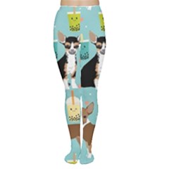 Chihuahua Bubble Kawaii Boba Tea Cute Dog Tights by Wav3s