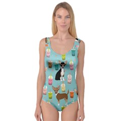 Chihuahua Bubble Kawaii Boba Tea Cute Dog Princess Tank Leotard  by Wav3s