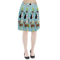 Chihuahua Bubble Kawaii Boba Tea Cute Dog Pleated Skirt by Wav3s