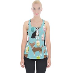 Chihuahua Bubble Kawaii Boba Tea Cute Dog Piece Up Tank Top by Wav3s