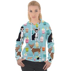 Chihuahua Bubble Kawaii Boba Tea Cute Dog Women s Overhead Hoodie