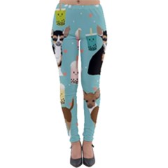 Chihuahua Bubble Kawaii Boba Tea Cute Dog Lightweight Velour Leggings