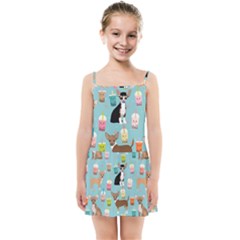 Chihuahua Bubble Kawaii Boba Tea Cute Dog Kids  Summer Sun Dress by Wav3s