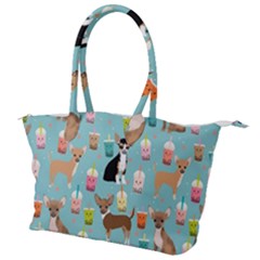 Chihuahua Bubble Kawaii Boba Tea Cute Dog Canvas Shoulder Bag by Wav3s