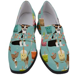 Chihuahua Bubble Kawaii Boba Tea Cute Dog Women s Chunky Heel Loafers