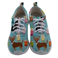 Chihuahua Bubble Kawaii Boba Tea Cute Dog Women Athletic Shoes by Wav3s