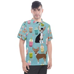 Chihuahua Bubble Kawaii Boba Tea Cute Dog Men s Polo Tee by Wav3s