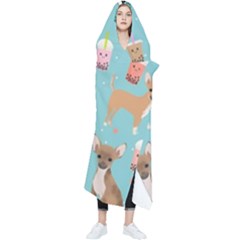 Chihuahua Bubble Kawaii Boba Tea Cute Dog Wearable Blanket by Wav3s