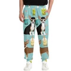 Chihuahua Bubble Kawaii Boba Tea Cute Dog Men s Elastic Waist Pants by Wav3s