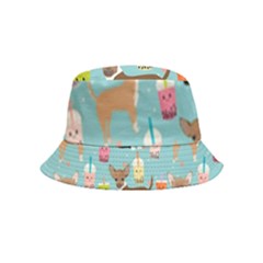 Chihuahua Bubble Kawaii Boba Tea Cute Dog Bucket Hat (kids) by Wav3s