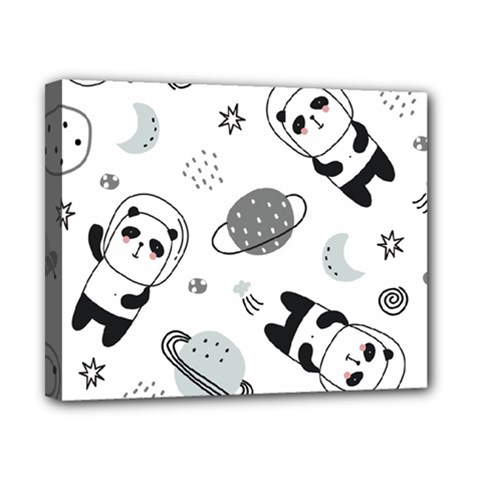 Panda Floating In Space And Star Canvas 10  X 8  (stretched)