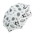 Panda Floating In Space And Star Folding Umbrellas View2