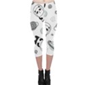 Panda Floating In Space And Star Capri Leggings  View1