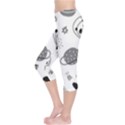 Panda Floating In Space And Star Capri Leggings  View3