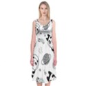 Panda Floating In Space And Star Midi Sleeveless Dress View1