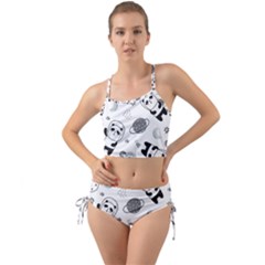 Panda Floating In Space And Star Mini Tank Bikini Set by Wav3s